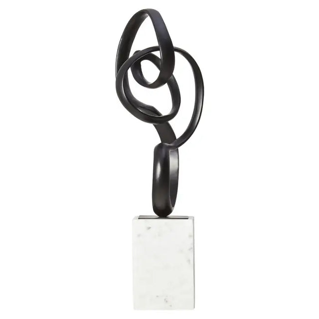 Mirano Black Finish Aluminium Knot Sculpture