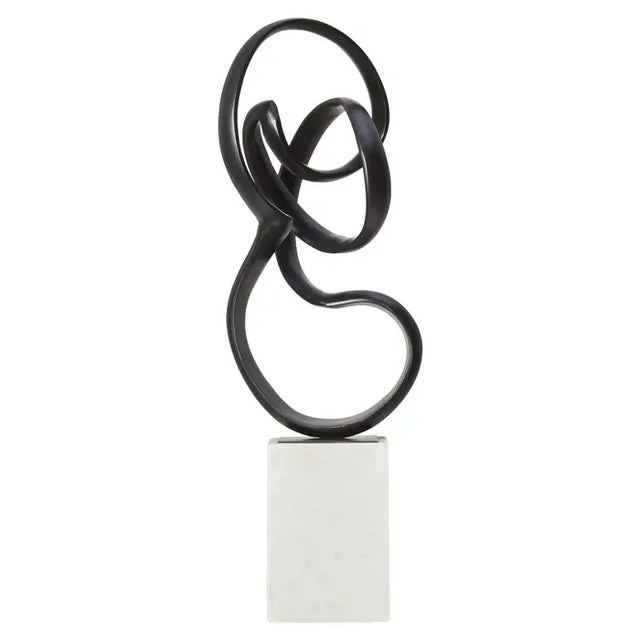 Mirano Black Finish Aluminium Knot Sculpture
