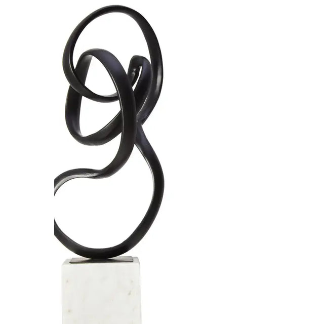 Mirano Black Finish Aluminium Knot Sculpture