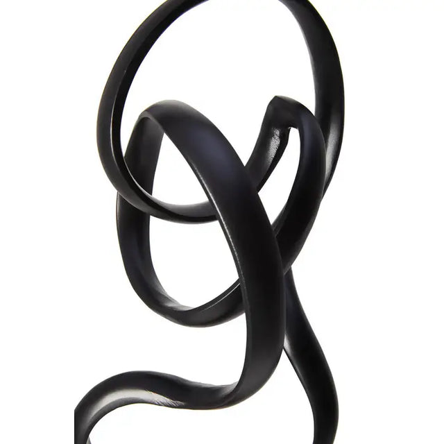 Mirano Black Finish Aluminium Knot Sculpture