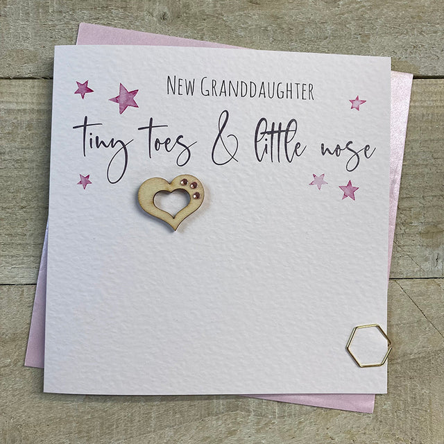 White Cotton New Granddaughter Card