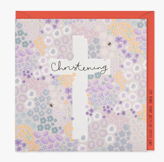 Christening Card - Floral