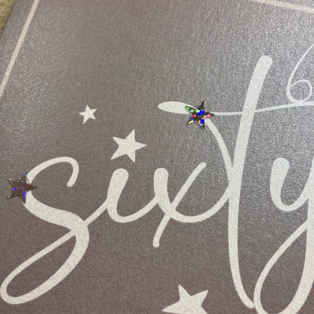 60th Birthday Card - Stars