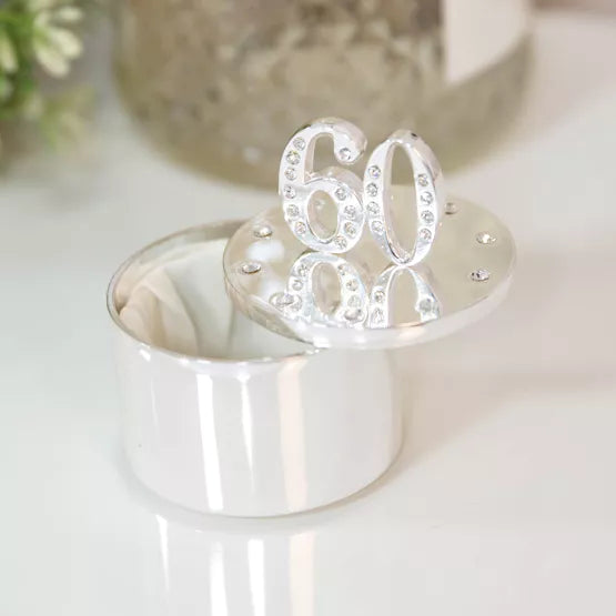 60th Birthday Trinket Box with Crystals