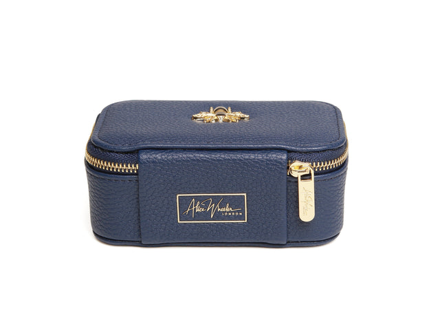 Alice Wheeler Navy Mini Jewellery Box