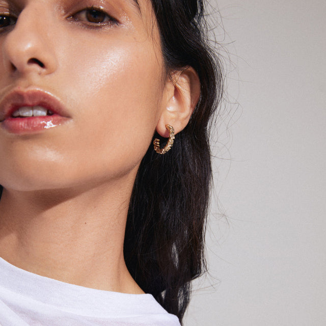 Pilgrim Scottie Hoop Earrings - Gold