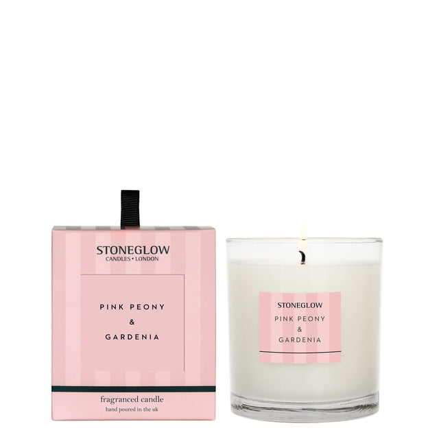 Stoneglow - Pink Peony & Gardenia Glass Candle