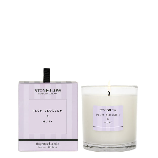 Stoneglow - Plum Blossom & Musk Glass Candle