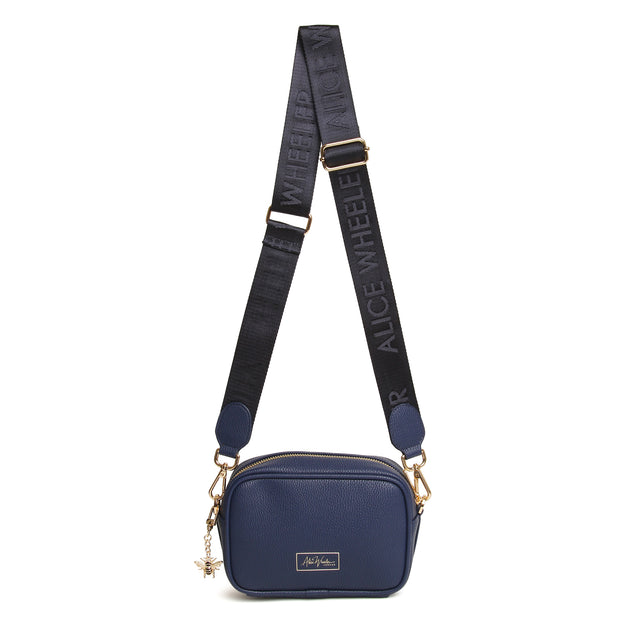 Alice Wheeler Navy Mini Soho Crossbody Bag