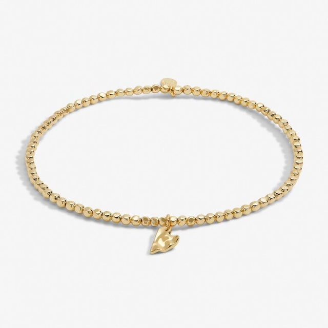 Joma Gold Hammered Heart Anklet