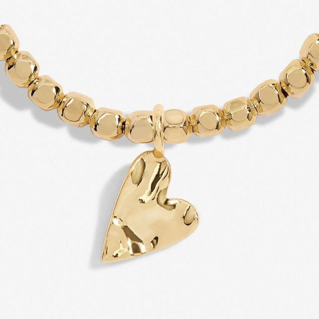 Joma Gold Hammered Heart Anklet