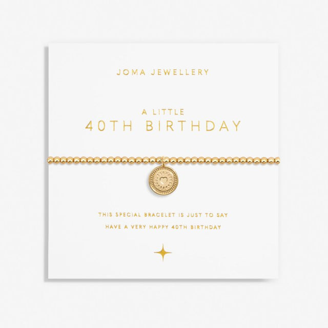 Joma '40th Birthday' Gold Bracelet