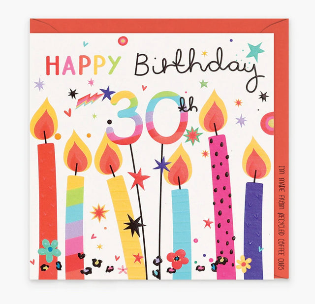 30th Birthday Card - Candles