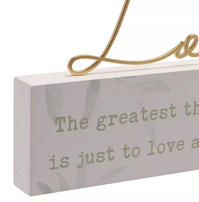 Love Story Mantel Plaque