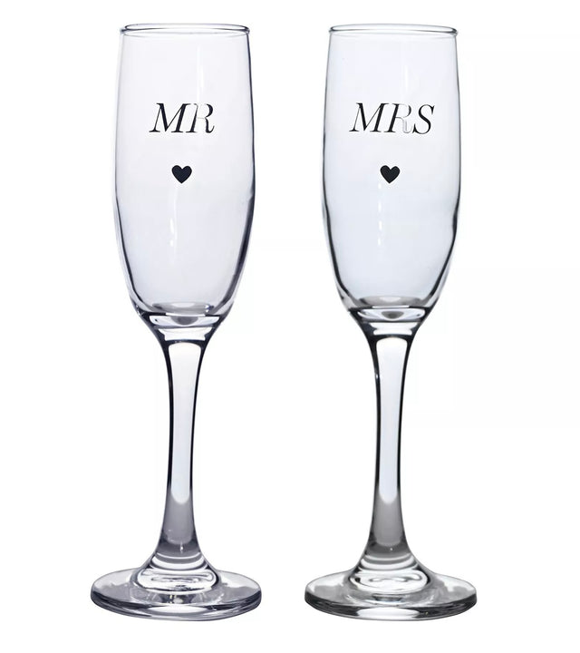 Mr & Mrs Champagne Flutes