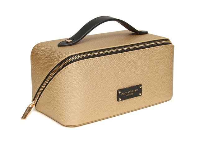 Alice Wheeler Kensington Train Case - Gold Black