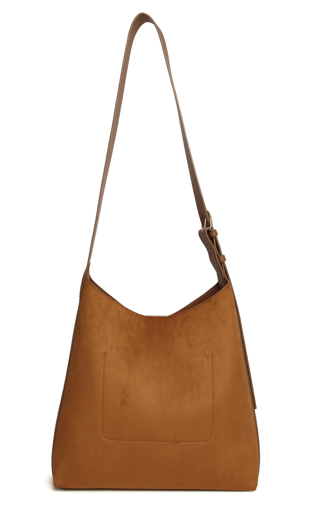 Alice Wheeler Suede Kensington Hobo Bag - Fudge