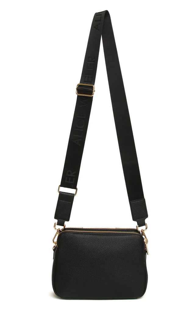 Alice Wheeler Kensington Crossbody Bag Double Zip - Black