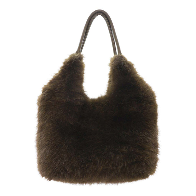 Faux Fur Bag - Olive Green