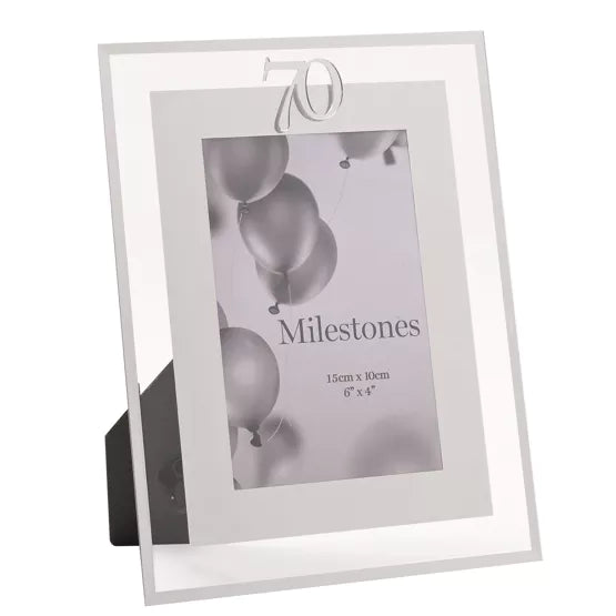 70th Birthday 4' X 6' Mirror Photo Frame