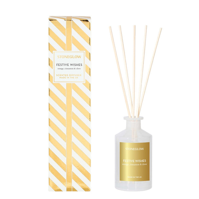 Stoneglow Seasonal - Festive Wishes - Orange, Cinnamon & Clove Reed Diffuser 100ml
