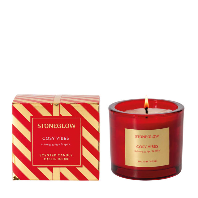 Stoneglow Seasonal - Cosy Vibes - Nutmeg, Ginger & Spice Scented Candle 210g