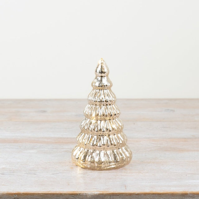Ribbed Christmas Tree in Gold 16.5cm