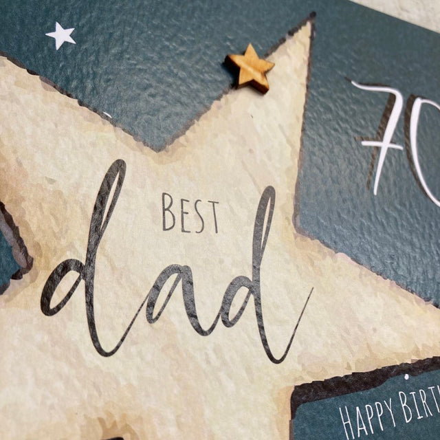 WC Dad Star Dad 70 Birthday Card