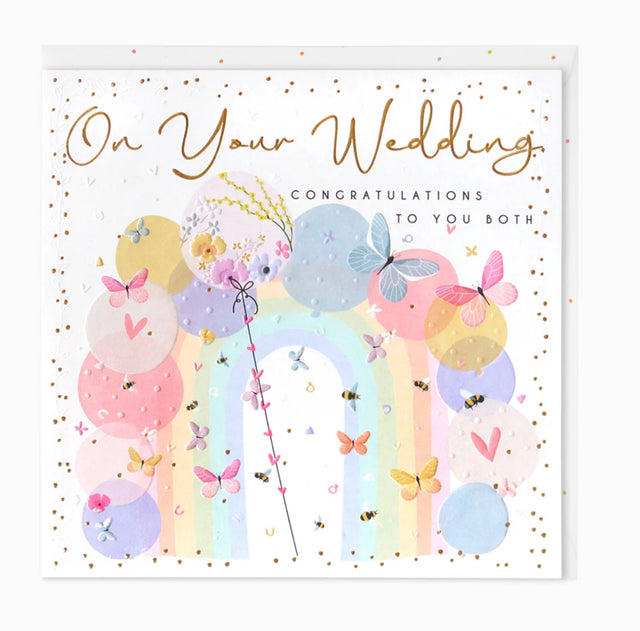 Wedding Large Card - Balloon Rainbow