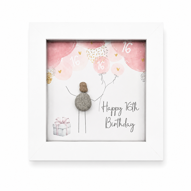 Mini Pebble Picture - Happy 16th Birthday