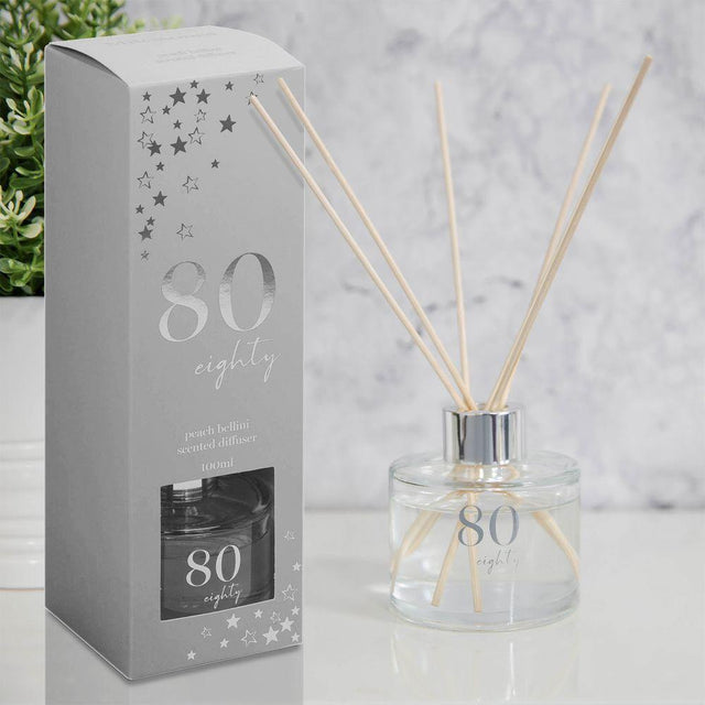 80th Birthday Reed Diffuser - Peach Bellini