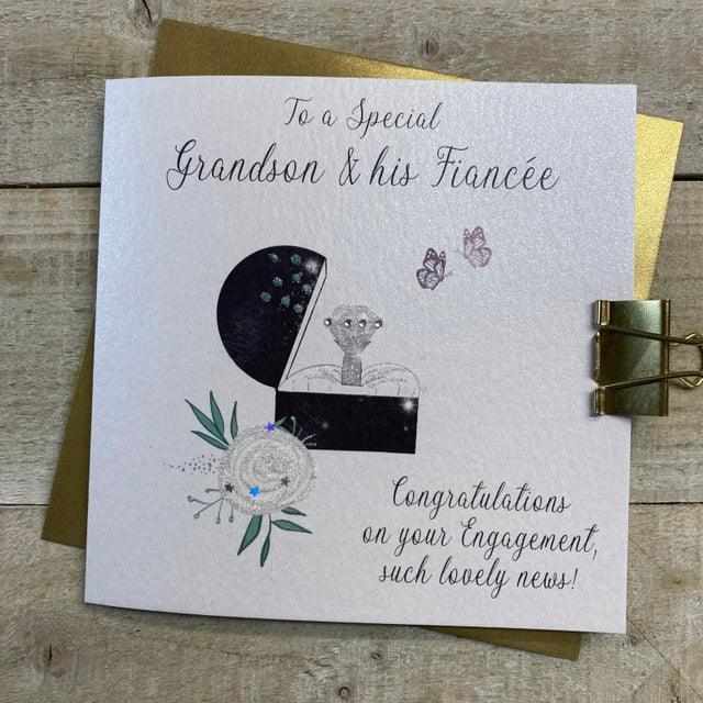 Grandson & Fiancee Engagement Card - Large