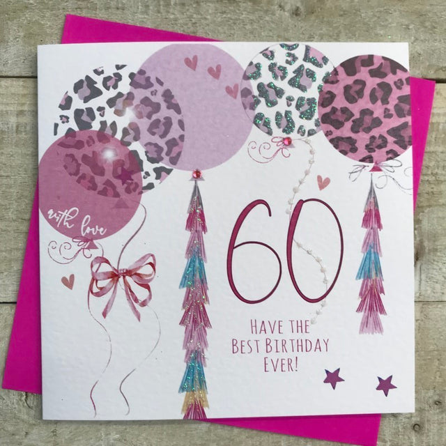 WC 60 Leopard Balloon Birthday Card