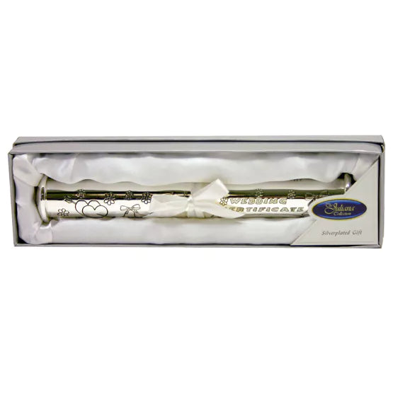 Silver-Plated Wedding Certificate Holder