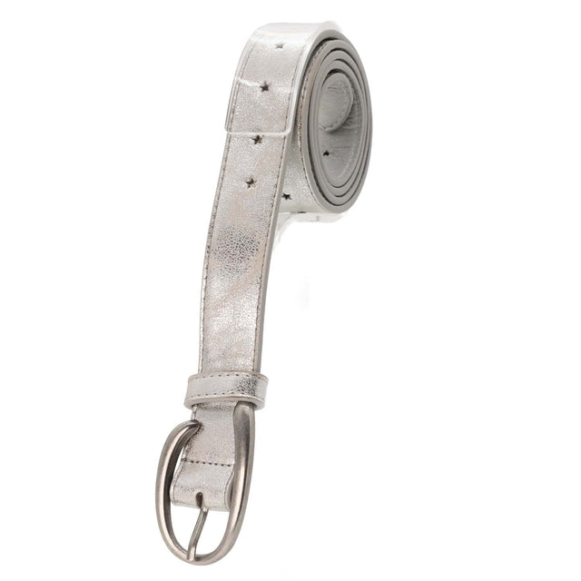 Constellation Vegan Leather Belt - Silver