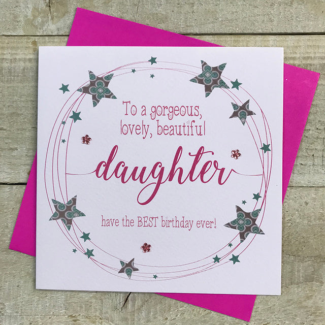 White Cotton Daughter Birthday Card