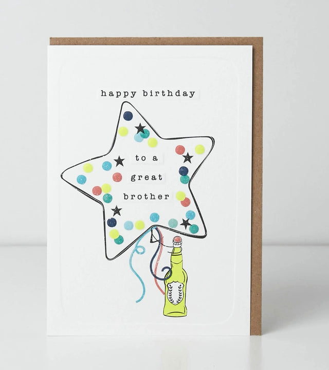 Brother Birthday Card - Star