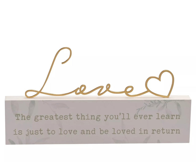 Love Story Mantel Plaque
