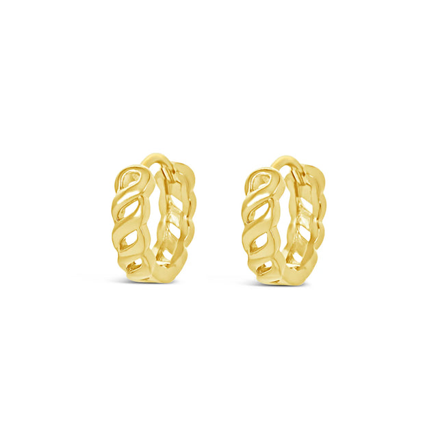Earrings - Gold Ripple Hoop