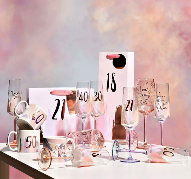 40th Birthday Brushstrokes Flute