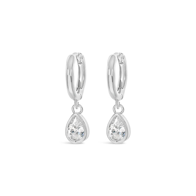 Earrings - Silver Hoop Drop