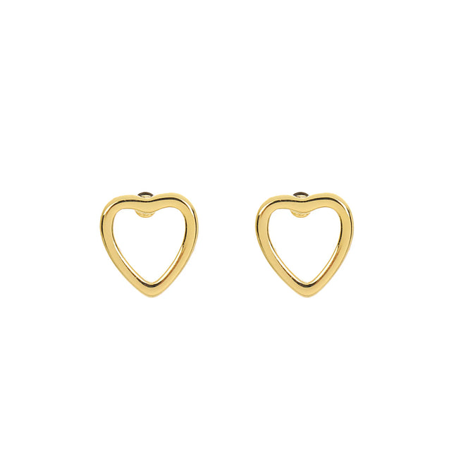 Earrings - Gold Open Heart