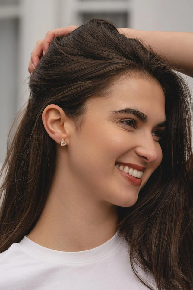 Earrings - Gold Oyster Heart