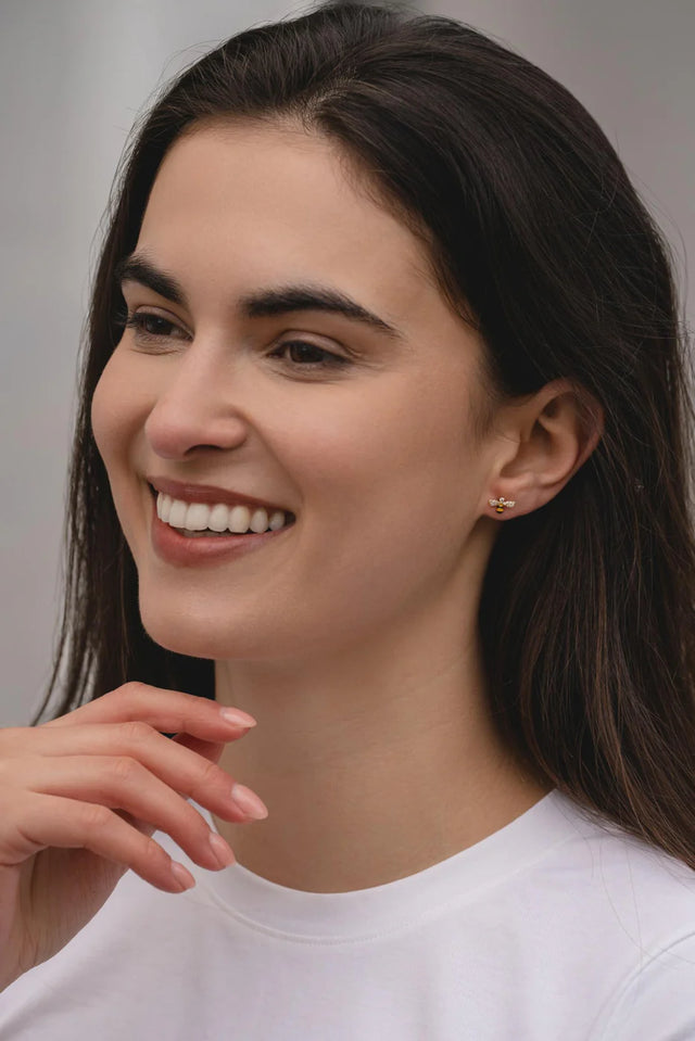 Earrings - Gold Bee