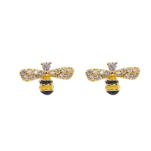 Earrings - Gold Bee