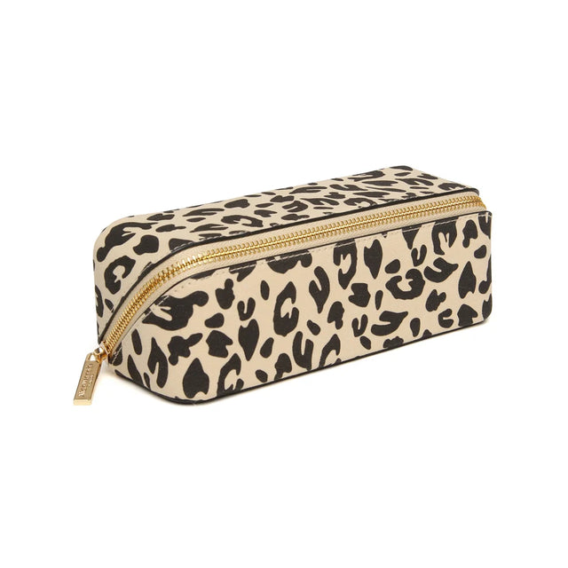 Alice Wheeler Small Train Case - Leopard