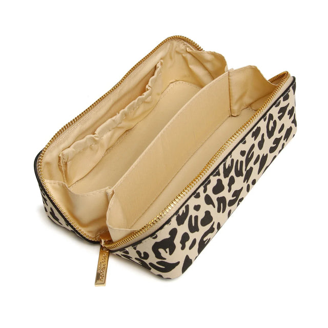Alice Wheeler Small Train Case - Leopard