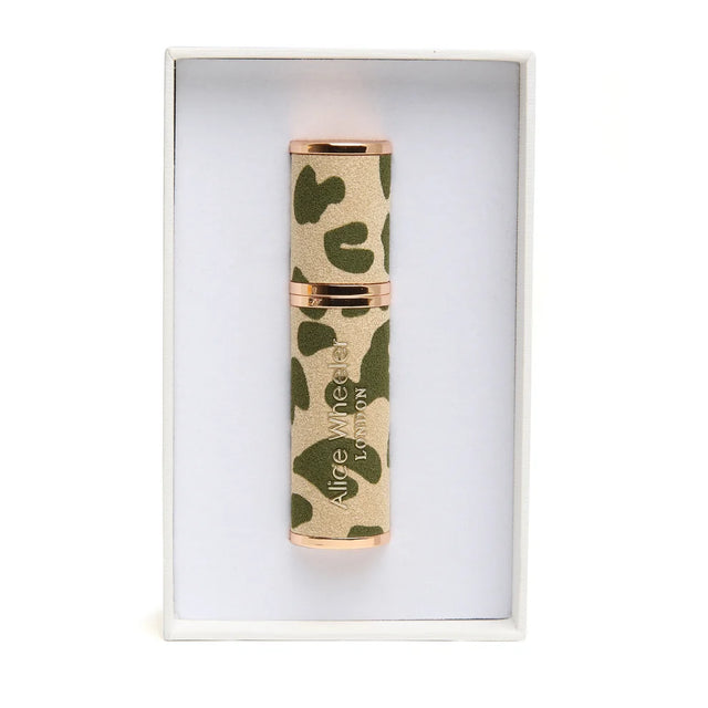Alice Wheeler Refillable Atomiser - Olive Leopard