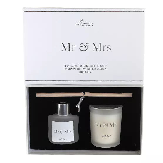 Mr & Mrs Candle and Diffuser Set