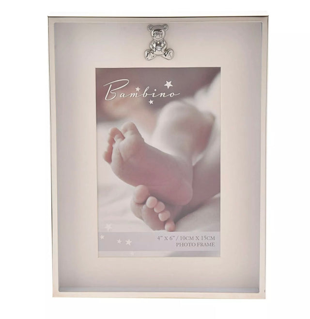 Silver-Plated Teddy 4' x 6' Photo Frame